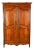 Antique French 18th Century Provincial Carved Cherry Wood Armoire Wardrobe 1780 For Sale