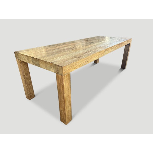 Contemporary Andrianna Shamaris Modern Teak Wood Dining Table For Sale - Image 3 of 5