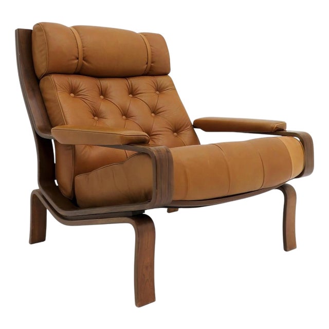 Leather Lounge Chair ‘Palermo’ by Pethrus Lindlöf, 1970 For Sale