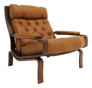 Leather Lounge Chair ‘Palermo’ by Pethrus Lindlöf, 1970