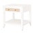 This transitional side table nicely blends design styles taken from tropical, traditional, and modern looks. The storage...
