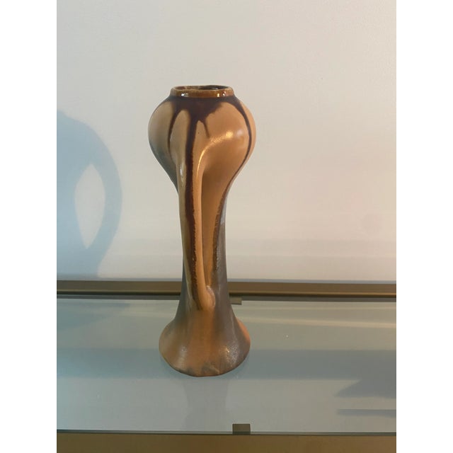 Mid-Century Modern Vintage 'Belgium' Brown 2 Handled Vase For Sale - Image 3 of 6
