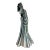 Vintage Brutalist Patinated Steel Cloaked Woman Sculpture For Sale