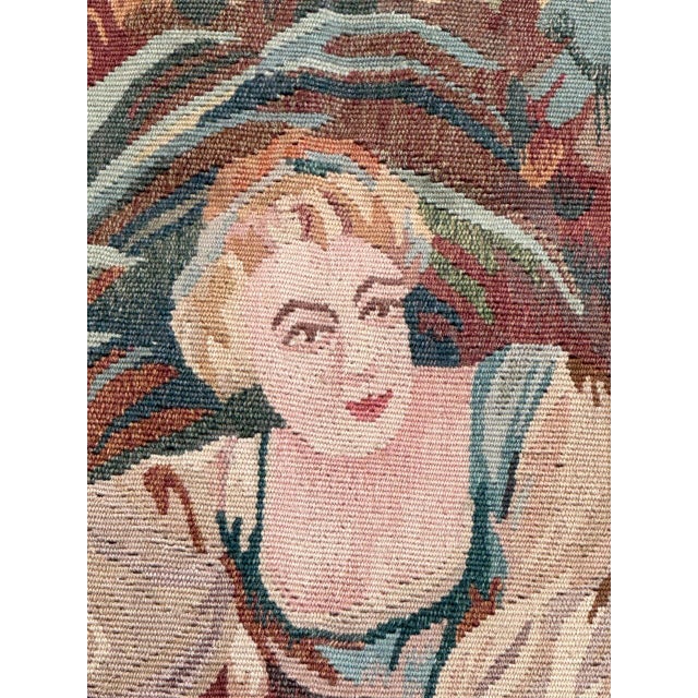 Vintage Aubusson Hand Woven Tapestry, 1990s For Sale - Image 6 of 18
