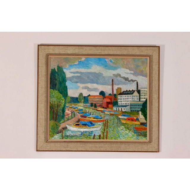 John Carlson, Motif from Sundbyberg, 1975, Oil on Panel, Framed For Sale - Image 4 of 18