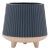 Ceramic Ribbed Footed Planter (Set of 2) For Sale