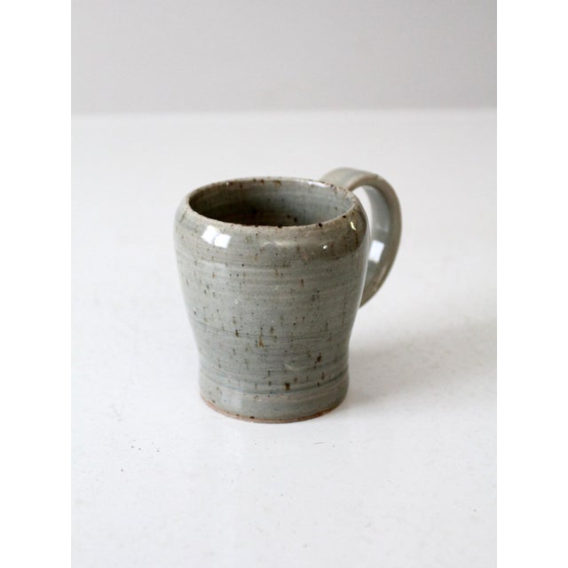 Gray Vintage Studio Pottery Mug For Sale - Image 8 of 8
