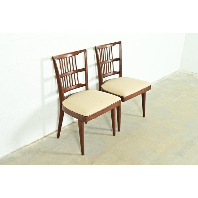 Paul McCobb Paul McCobb Style Mid-Century Modern Spindle Back Side Chairs or Dining Chairs, Pair For Sale - Image 4 of 12