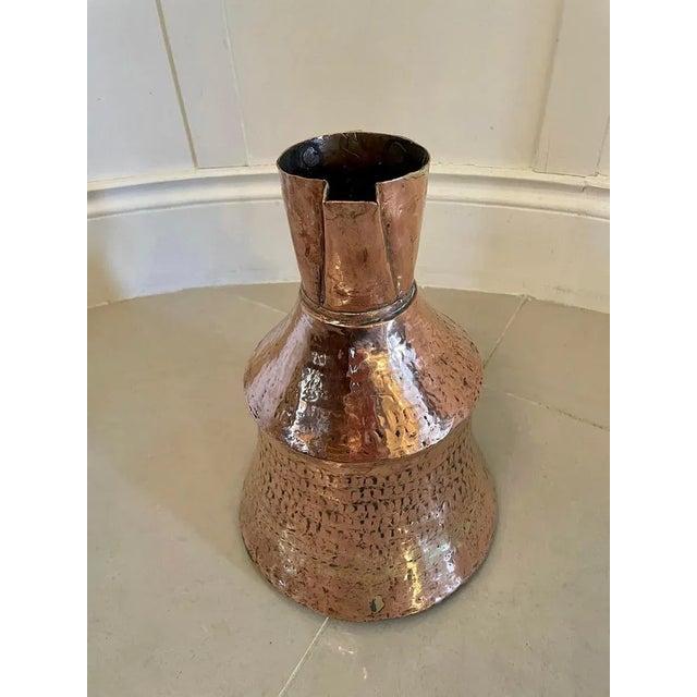 Antique Arts & Crafts Copper and Brass Milk Jug For Sale - Image 6 of 8