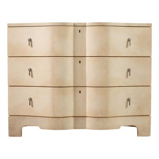 Ralph Lauren Art Deco Style Beauworth Parchment Chest For Sale