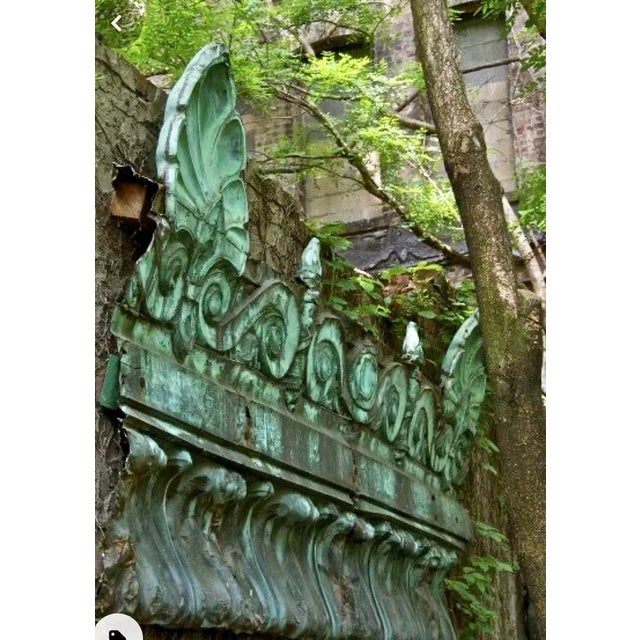 Antique Oxidized Copper Building Fragment Beaux-Arts Style Repousse For Sale In New York - Image 6 of 12