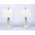 1950s Pair of Alabaster White and Beige Pyramid Modern Art Deco Table Lamps For Sale - Image 5 of 13