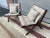 Cream 1970s A Vintage Pair of Scandinavian Modern “Uno” Folding Lounge Chairs Attributed to Per Leiv Øie for Ekornes For Sale - Image 8 of 12