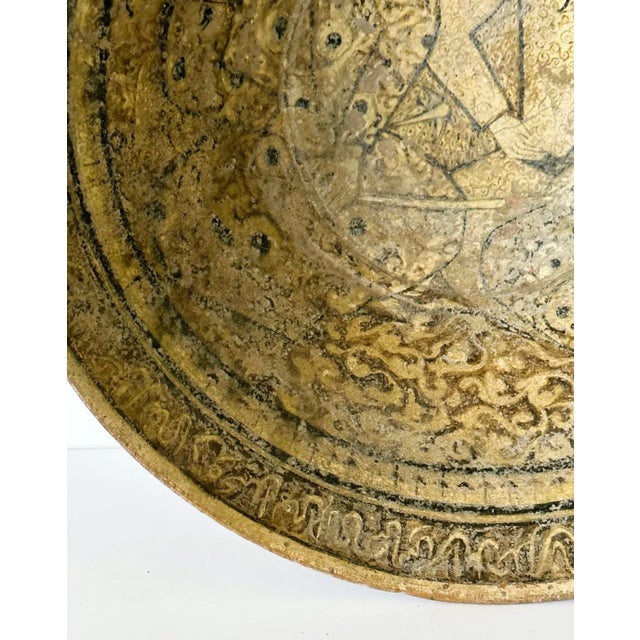 Islamic Islamic Pottery Bowl with Figurative Paint Kashan Ware For Sale - Image 3 of 12