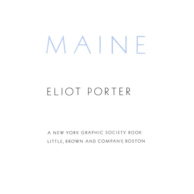 PORTER, Eliot [84] pp. w/ 86 color illustrations New York Graphic Society/ Little, Brown and Company 1986 First Edition...