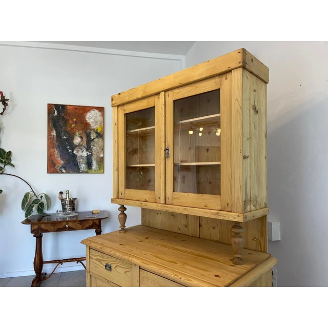 Wilhelminian Natural Wood Cabinet For Sale - Image 11 of 16
