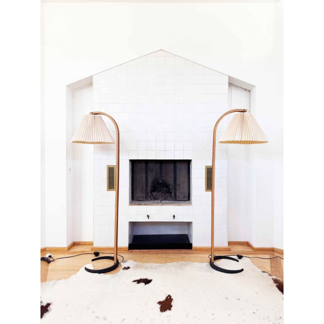 Pair of Original Vintage 2 Mads Caprani Light Floor Lamps, Rare Model, Stamped. Denmark, 1970s For Sale - Image 10 of 12