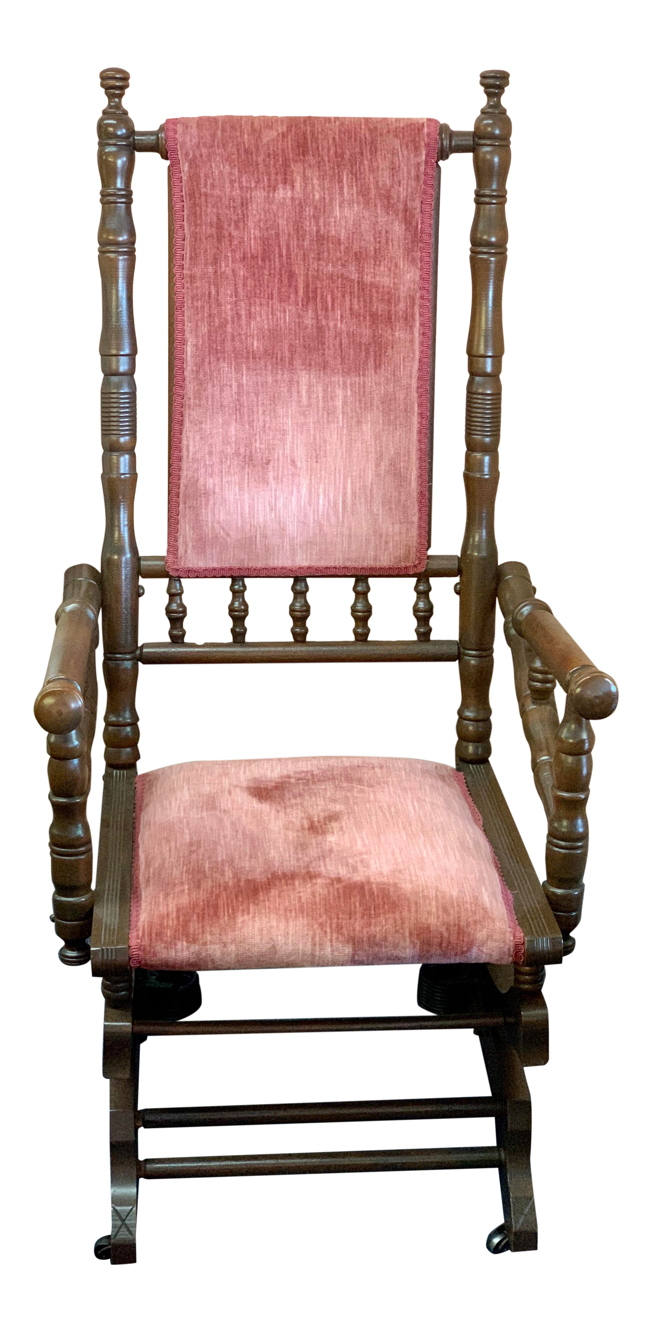 light pink rocking chair