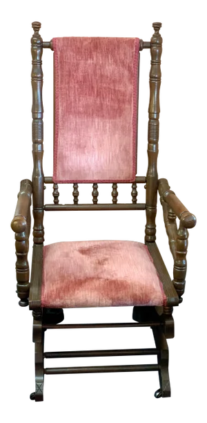 Antique Eastlake Pink Rocker