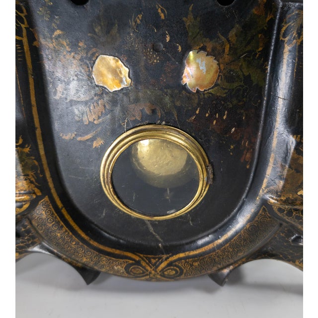 19th Century American Victorian Gothic Revival Iron Faced Mantle Clock For Sale - Image 9 of 17