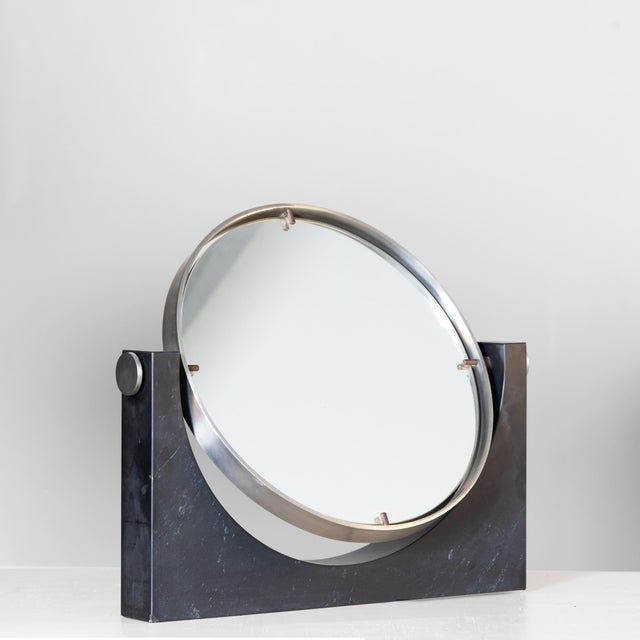 Black Slate Table Mirror by Angelo Mangiarotti, 1960 For Sale - Image 8 of 8
