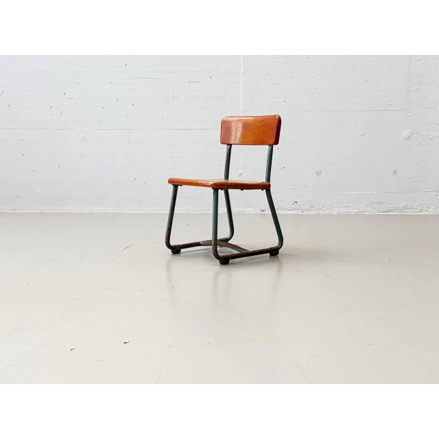 Vintage Children's Chair with Tubular Steel Frame, 1950s For Sale - Image 3 of 15