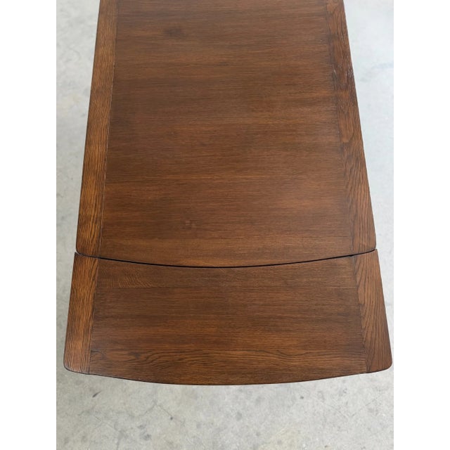 1940s Oak Draw Leaf Table For Sale In Los Angeles - Image 6 of 11