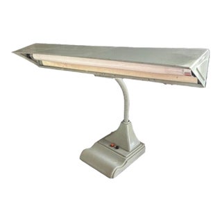 1970s Industrial Gray Task Lighting Desk Lamp For Sale