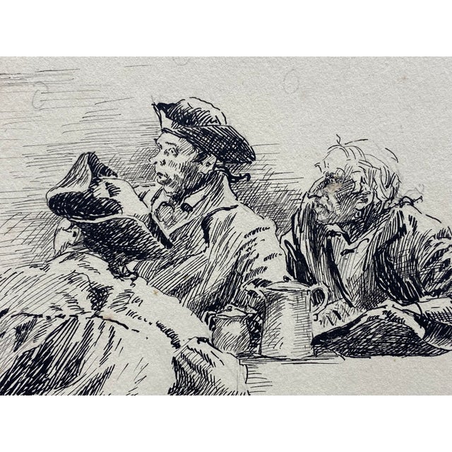 Black Anton Otto Fischer Nautical Pen and Ink Book Illustration For Sale - Image 8 of 17