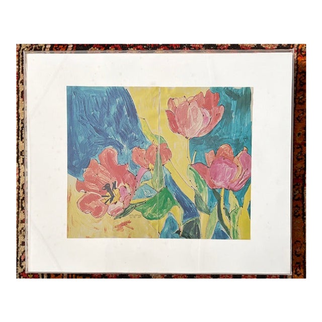 Mid Century American Artist Sally Brody Framed Monotype Painting, Water-Based Inks on Paper, Framed, Signed For Sale - Image 4 of 10