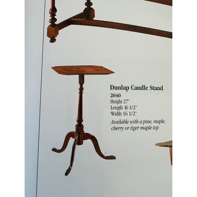 Wood 1990s Dr Dimes Dunlap Tiger Maple Candle Stand For Sale - Image 7 of 12