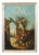 Still Life with Flowers, Fruits and Architectural Elements, 1800s, Oil Painting on Canvas, Framed For Sale