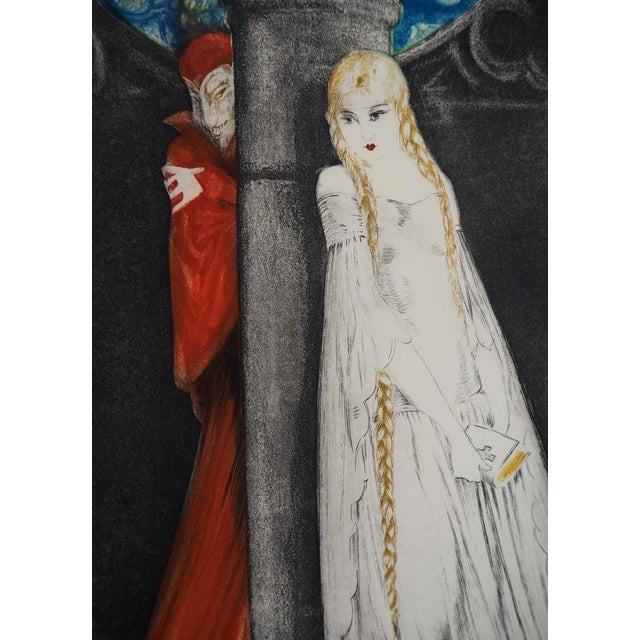 Early 20th Century Louis Icart, Margueritte and Mephistopheles, 1928, Original Etching For Sale - Image 5 of 13