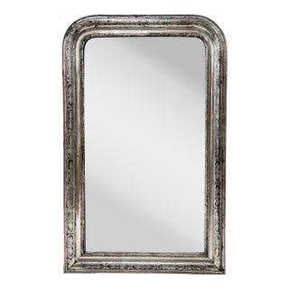 19th Century French Silver Louis Philippe Medium Mirror For Sale