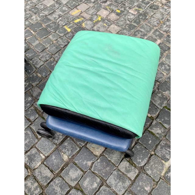 Set of Postmodern Armchair with Ottoman in the Style of Sottsass, 1980s For Sale - Image 10 of 16