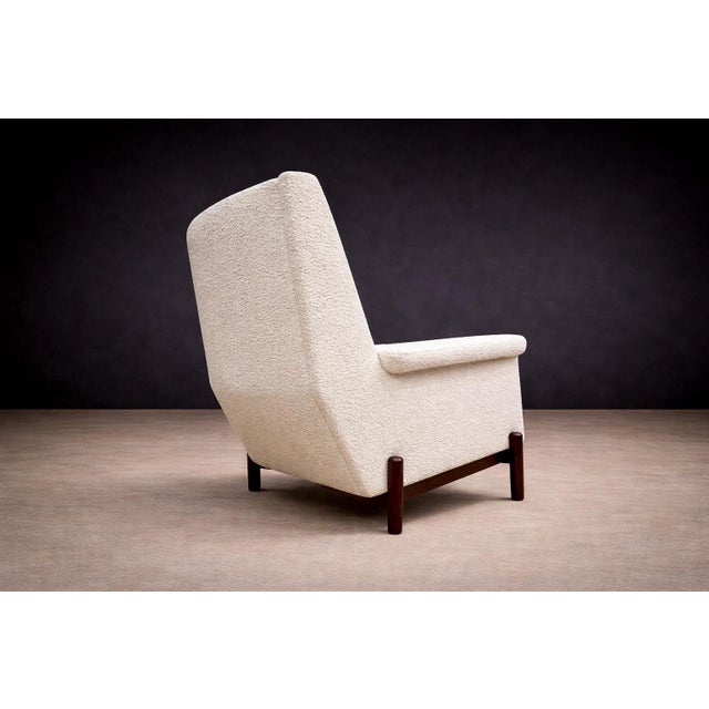 Jorge Jabour Club Chair in Brazilian Rosewood and Bouclé, 1960s - Lot 233 For Sale - Image 11 of 15