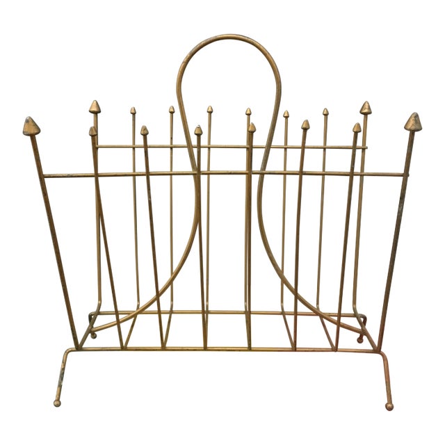 Vintage Magazine Rack Mid Century For Sale