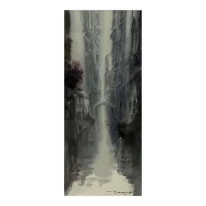 Watercolor Painting of Venetian Canal