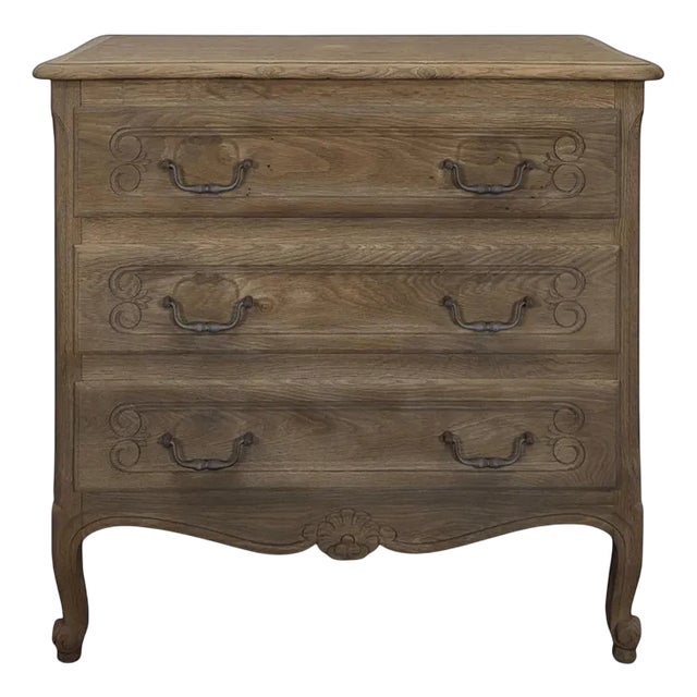 Louis XV Style Stripped Oak Chest of Drawers For Sale