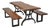 Live-Edge Dining Table + 2 Benches For Sale