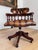 Antique Style Chesterfield Swivel and Tilt Captain's Chair in Brown Buttoned Leather, 1990s For Sale - Image 9 of 18