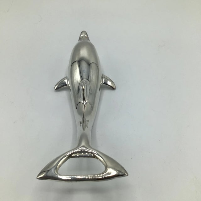 Dolphin Bottle Opener and Bottle Stopper by International Silver Company- Two Piece For Sale In Sacramento - Image 6 of 12