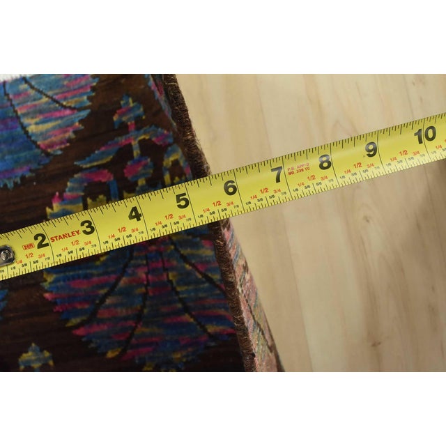Gabbeh Rug 4’10” X 7’5” Brown Wool Modern Hand-Knotted Oriental Carpet For Sale - Image 11 of 13