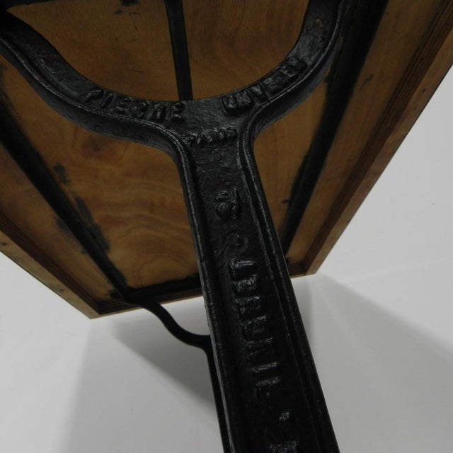 Bistro Table with Cast Iron Base, 1930s For Sale - Image 6 of 18