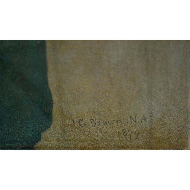 Old Violinist - Late 19th Century Figurative Lithograph by John George Brown For Sale - Image 4 of 4