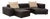 Quantum Leather Four-Seater Sofa with Ottoman from Ewald Schillig, Set of 3 For Sale