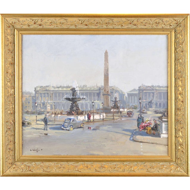 Constantine Kluge, Palace de la Concorde, Paris, 1950, Oil on Canvas, in Good conditions. Designed 1950 to 1959 This piece...