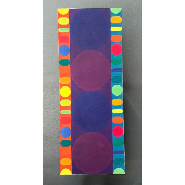 Vintage Geometric Abstract Painting on Canvas For Sale - Image 12 of 12