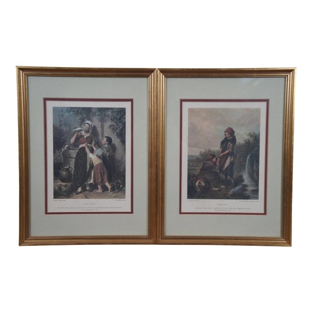 The School of Paris Set of 3 Vintage Pastoral Lithograph Prints Our Pets in the Pasture Eft Grafiche Tassotti For Sale - Image 3 of 12