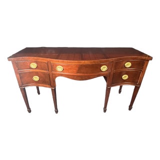 Vintage Federal Hepplewhite Style Credenza Sideboard Buffet, C. 1900s For Sale